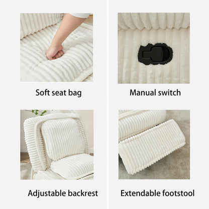 Canapé simple pivotant à 360°, fauteuil inclinable, fauteuil à bascule manuel sans accoudoirs, pour salon ou bureau