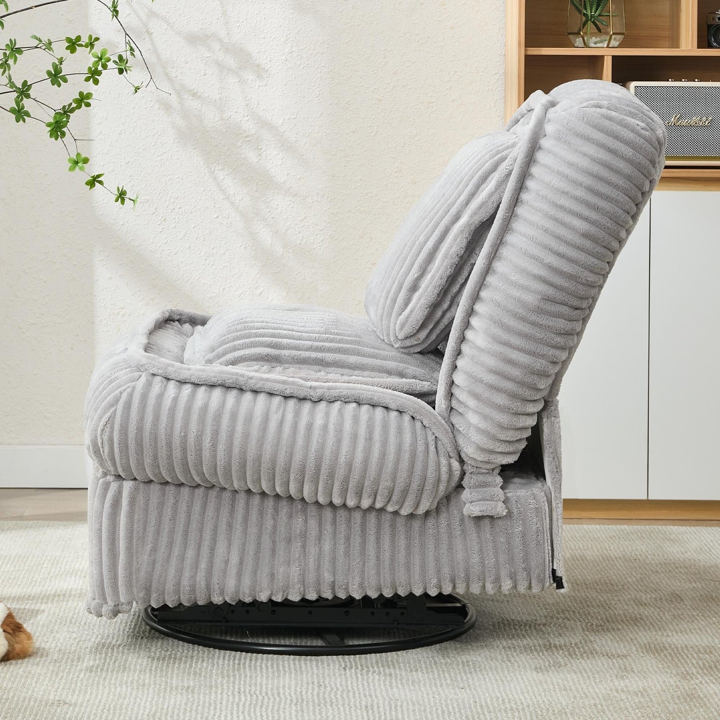 Canapé simple pivotant à 360°, fauteuil inclinable, fauteuil à bascule manuel sans accoudoirs, pour salon ou bureau