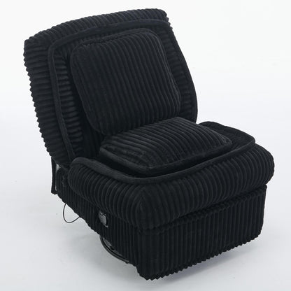 Canapé simple pivotant à 360°, fauteuil inclinable, fauteuil à bascule manuel sans accoudoirs, pour salon ou bureau