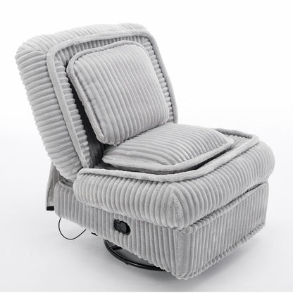 Canapé simple pivotant à 360°, fauteuil inclinable, fauteuil à bascule manuel sans accoudoirs, pour salon ou bureau