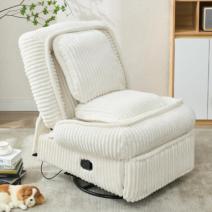 Canapé simple pivotant à 360°, fauteuil inclinable, fauteuil à bascule manuel sans accoudoirs, pour salon ou bureau