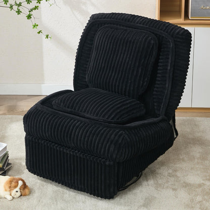 Canapé simple pivotant à 360°, fauteuil inclinable, fauteuil à bascule manuel sans accoudoirs, pour salon ou bureau