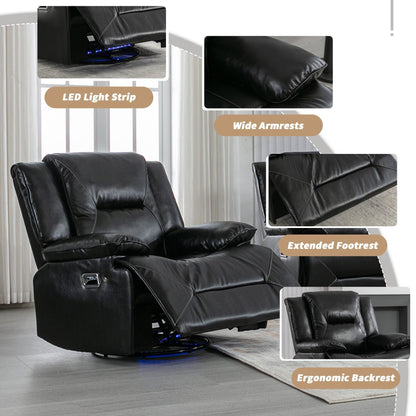 Fauteuil inclinable pivotant et basculant à 360° pour home cinéma