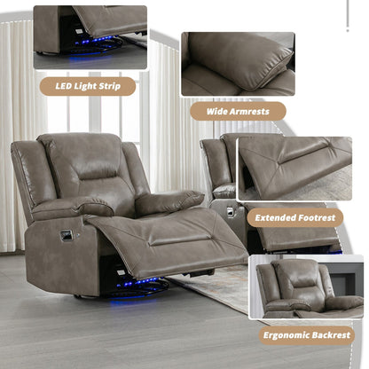 Fauteuil inclinable pivotant et basculant à 360° pour home cinéma