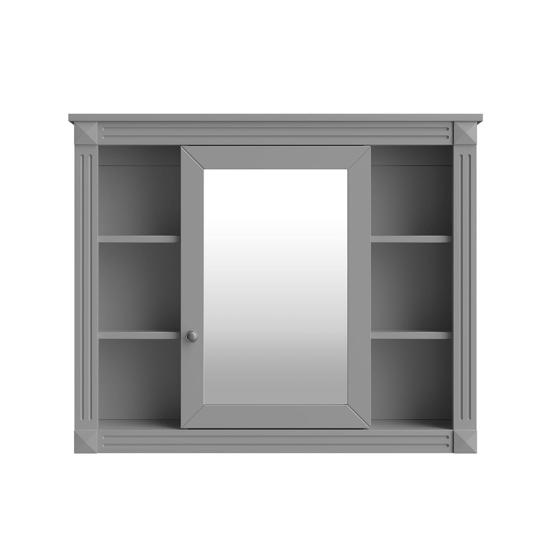 Meuble-lavabo moderne de 36 po avec lavabo supérieur et armoire à miroir, 2 portes et 2 tiroirs