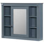 Meuble-lavabo moderne de 36 po avec lavabo supérieur et armoire à miroir, 2 portes et 2 tiroirs
