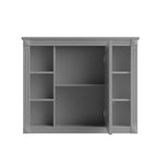 Meuble-lavabo moderne de 36 po avec lavabo supérieur et armoire à miroir, 2 portes et 2 tiroirs