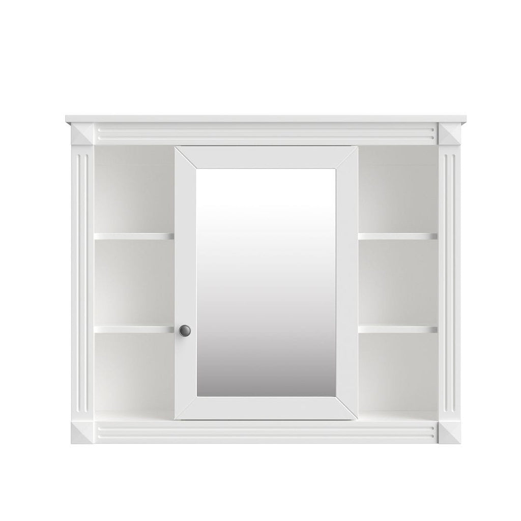 Meuble-lavabo moderne de 36 po avec lavabo supérieur et armoire à miroir, 2 portes et 2 tiroirs