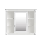 Meuble-lavabo moderne de 36 po avec lavabo supérieur et armoire à miroir, 2 portes et 2 tiroirs