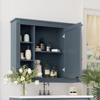 Meuble-lavabo moderne de 36 po avec lavabo supérieur et armoire à miroir, 2 portes et 2 tiroirs