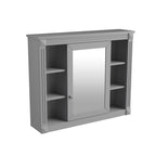 Meuble-lavabo moderne de 36 po avec lavabo supérieur et armoire à miroir, 2 portes et 2 tiroirs