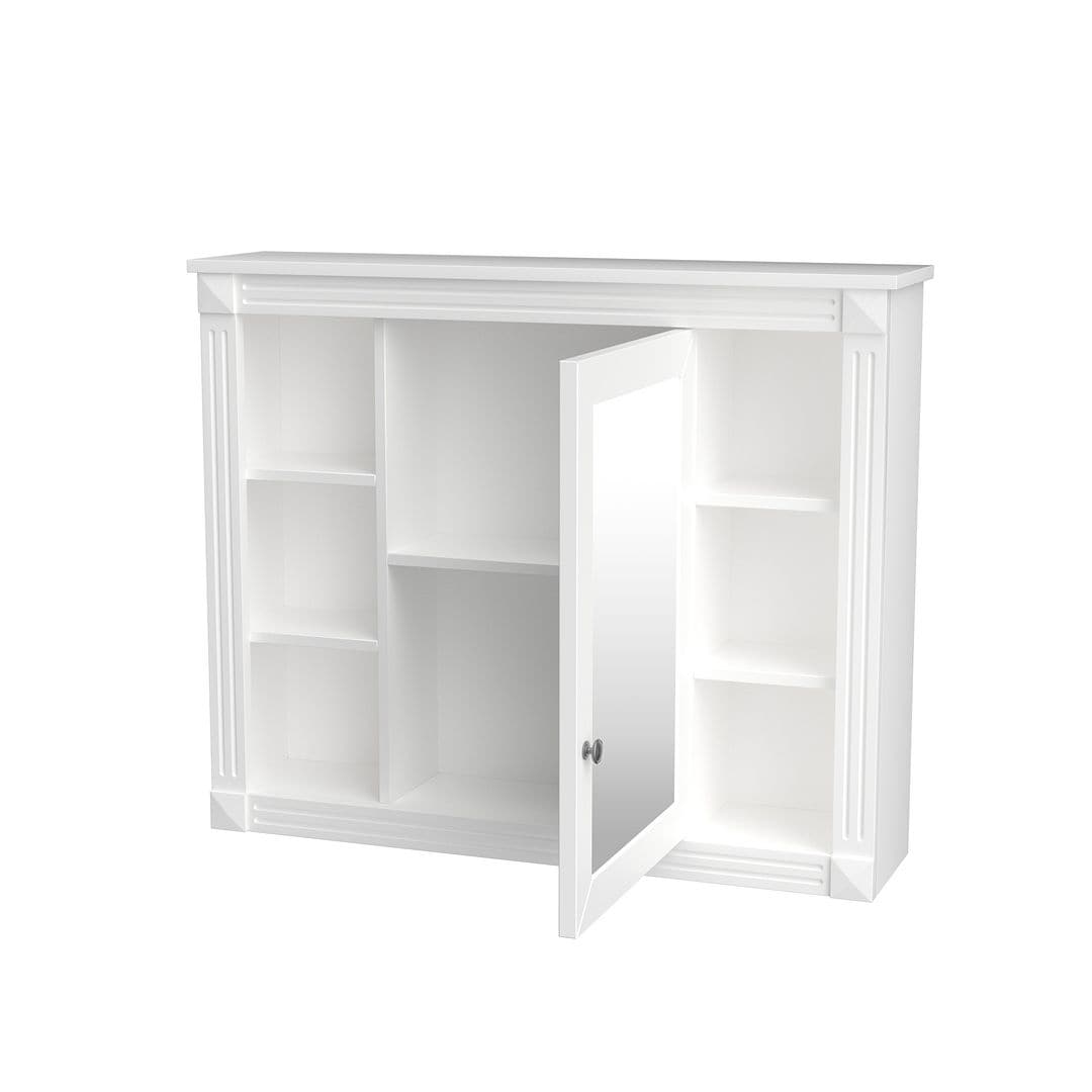 Meuble-lavabo moderne de 36 po avec lavabo supérieur et armoire à miroir, 2 portes et 2 tiroirs