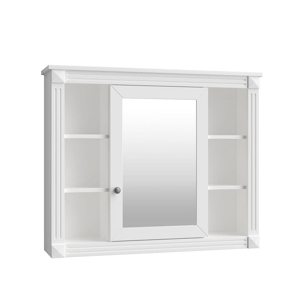 Meuble-lavabo moderne de 36 po avec lavabo supérieur et armoire à miroir, 2 portes et 2 tiroirs