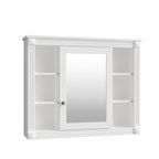 Meuble-lavabo moderne de 36 po avec lavabo supérieur et armoire à miroir, 2 portes et 2 tiroirs