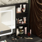 Ensemble de coiffeuse de maquillage de 39,4 po de largeur avec tabouret et miroir