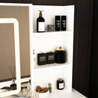 Ensemble de coiffeuse de maquillage de 39,4 po de largeur avec tabouret et miroir