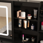 Ensemble de coiffeuse de 39,4 po de large avec tabouret et miroir