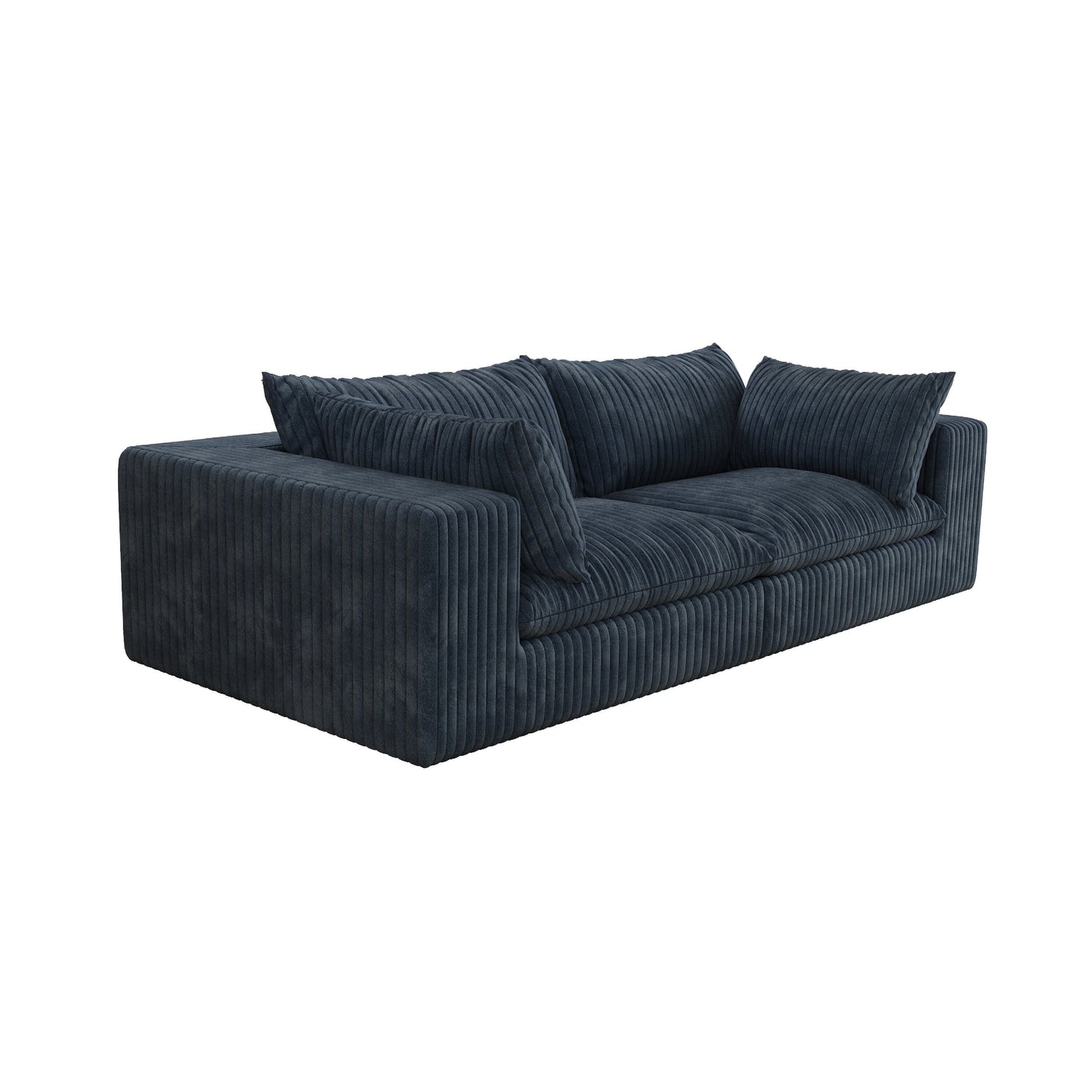 Canapé Cloud 39,8 pouces, tissu velours côtelé, canapés à assise profonde, conception à double couche, coussin amovible, sans assemblage, combinaison à faire soi-même