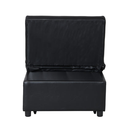 Canapé-lit ottoman simple pliable de 39,8 pouces avec dossier réglable et oreillers pour le salon