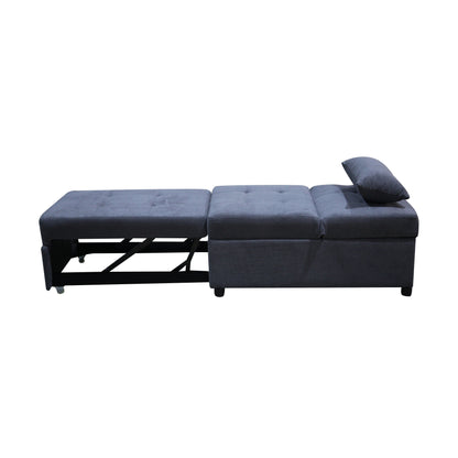 Canapé-lit ottoman simple pliable de 39,8 pouces avec dossier réglable et oreillers pour le salon