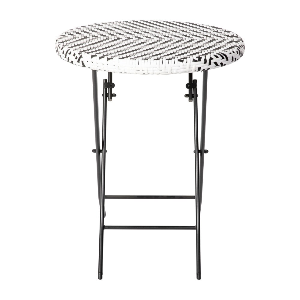 Ensemble de bistrot pliant 3 pièces en rotin PE pour intérieur/extérieur