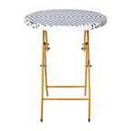 Ensemble de bistrot pliant 3 pièces en rotin PE pour intérieur/extérieur