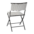 Ensemble de bistrot pliant 3 pièces en rotin PE pour intérieur/extérieur