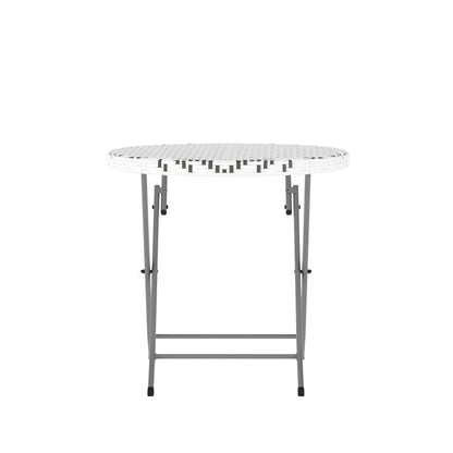 Ensemble de bistrot pliant 3 pièces en rotin PE pour intérieur/extérieur