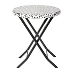 Ensemble de bistrot pliant 3 pièces en rotin PE pour intérieur/extérieur