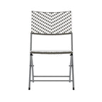 Ensemble de bistrot pliant 3 pièces en rotin PE pour intérieur/extérieur