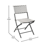 Ensemble de bistrot pliant 3 pièces en rotin PE pour intérieur/extérieur