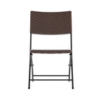Ensemble de bistrot pliant 3 pièces en rotin PE pour intérieur/extérieur