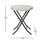 Ensemble de bistrot pliant 3 pièces en rotin PE pour intérieur/extérieur