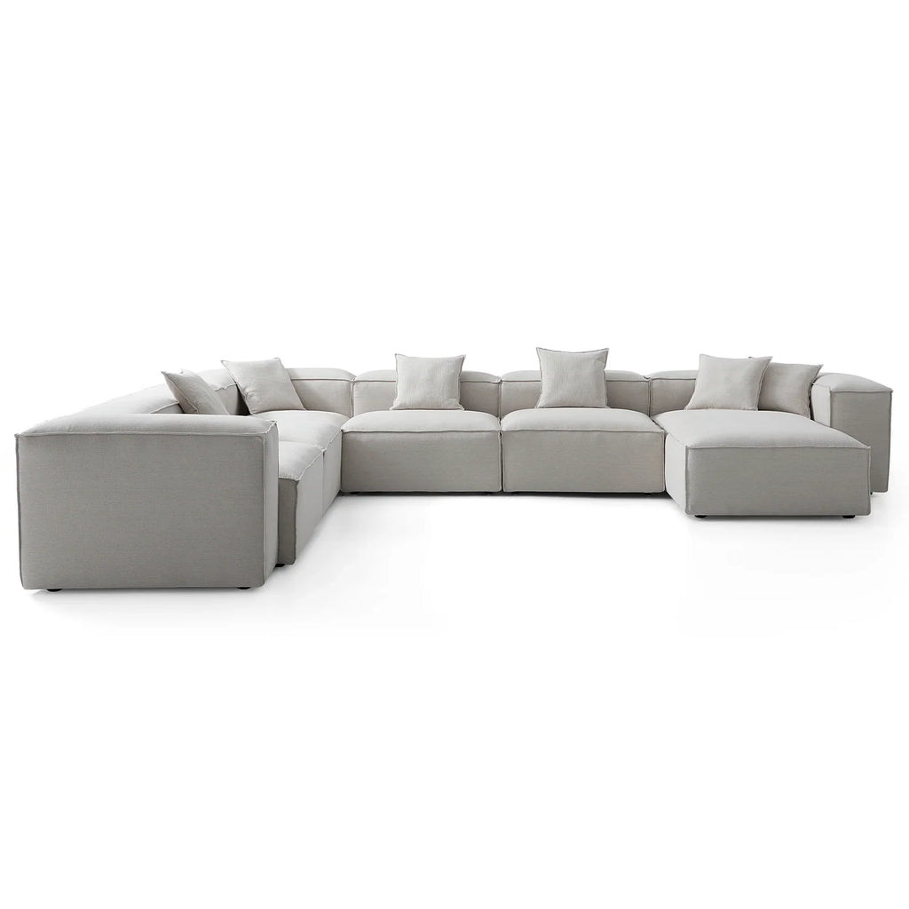 Canapé sectionnel blanc Freedom Modular en forme de U