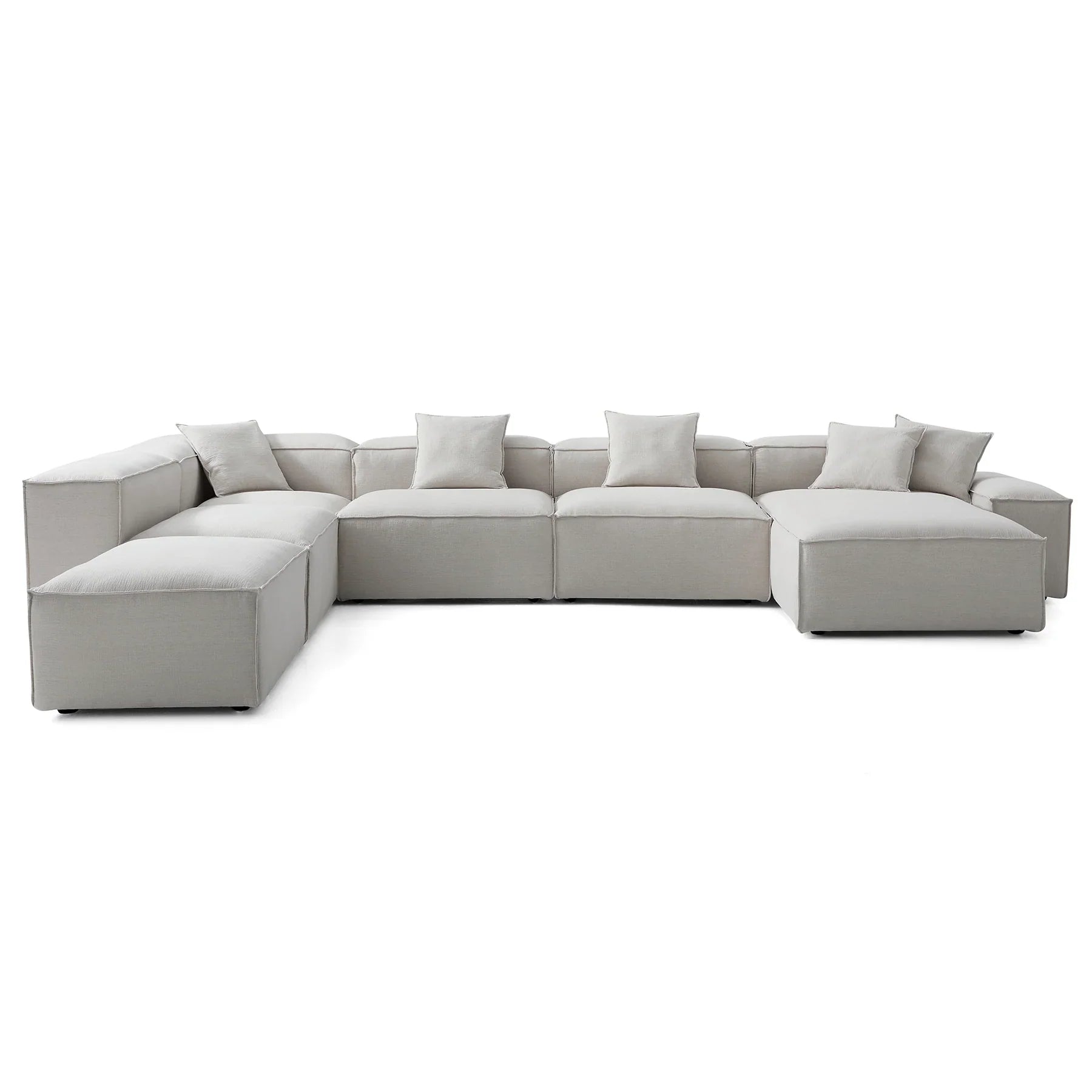 Freedom Modular Khaki Open-End Sectional Sofa