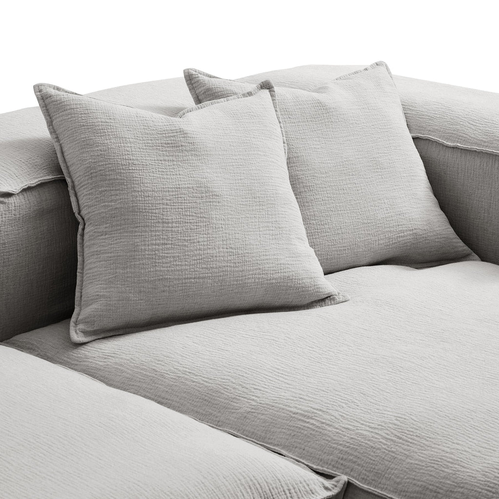 Canapé sectionnel blanc modulaire Freedom à extrémité ouverte