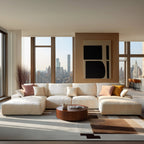 Le canapé sectionnel en U gris Empress