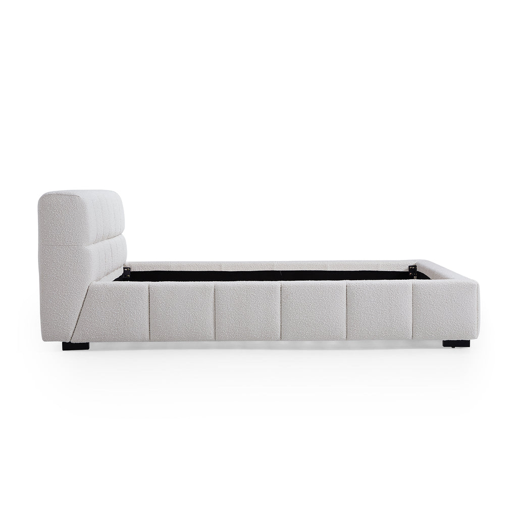 Cushy Boucle Fabric Bed