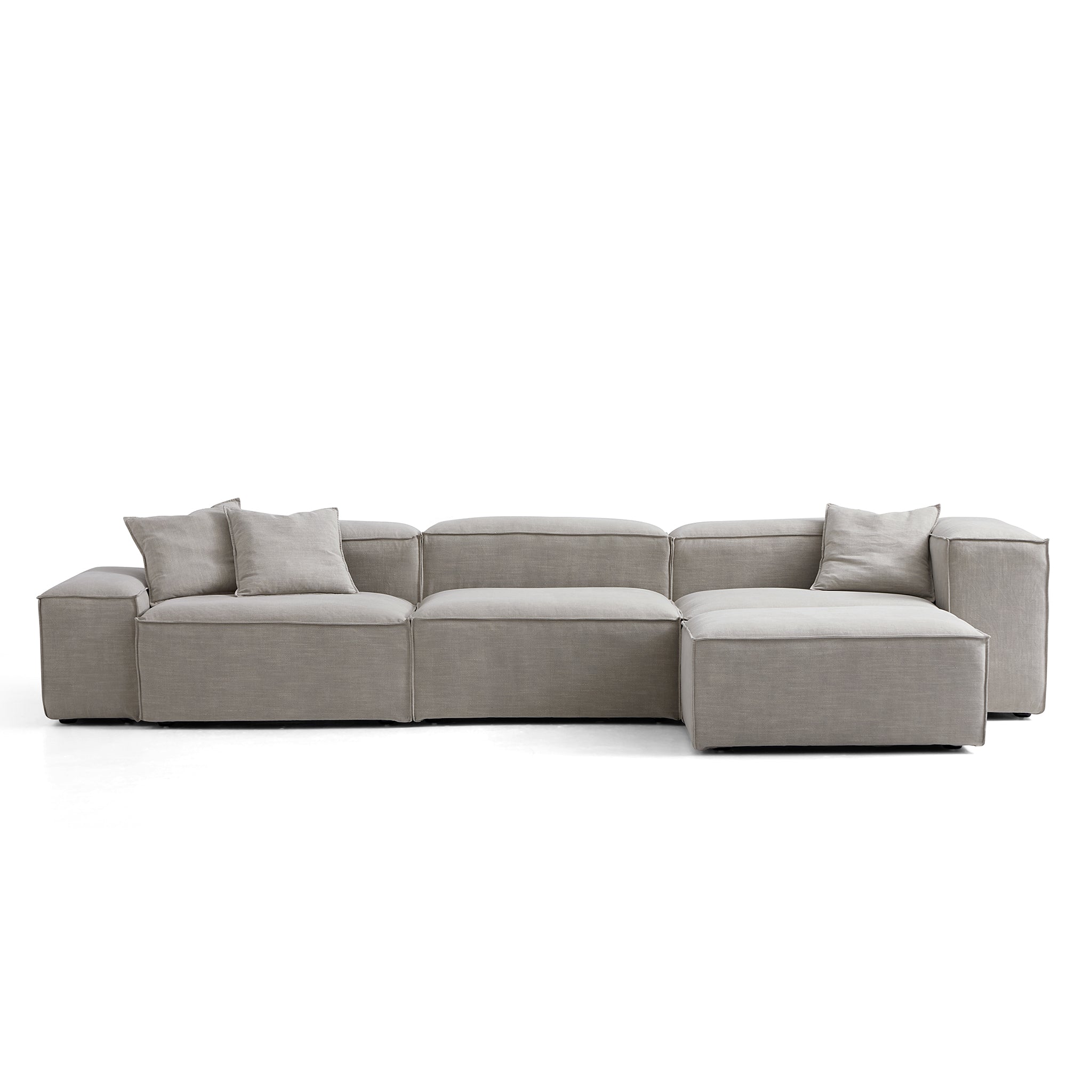 Freedom Modular Beige Sofa with Ottoman
