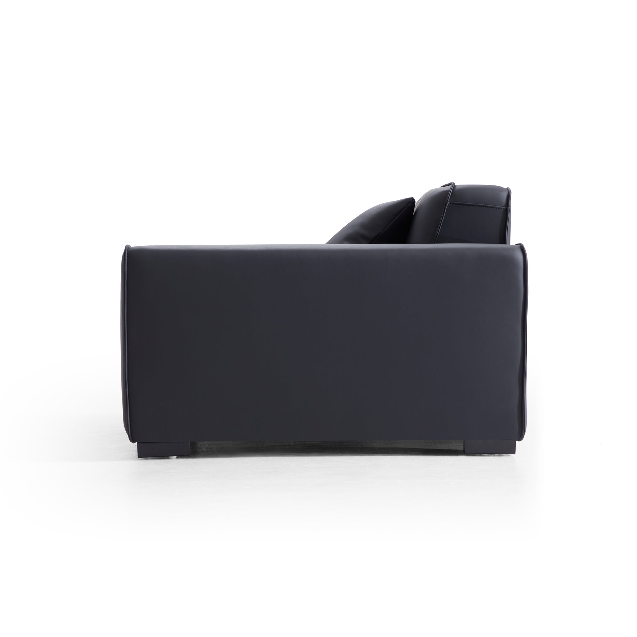 Domus Modular Black Leather Armchair