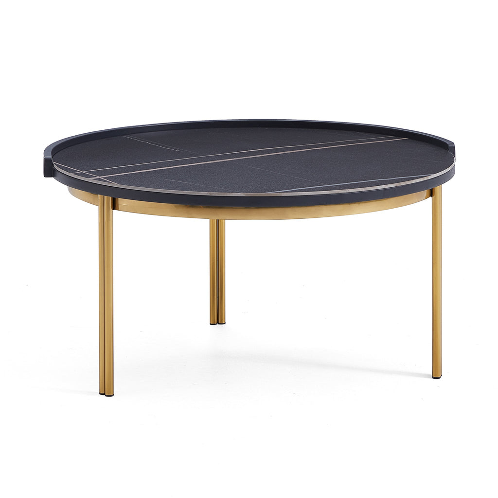 Ensemble de tables basses nobles dorées