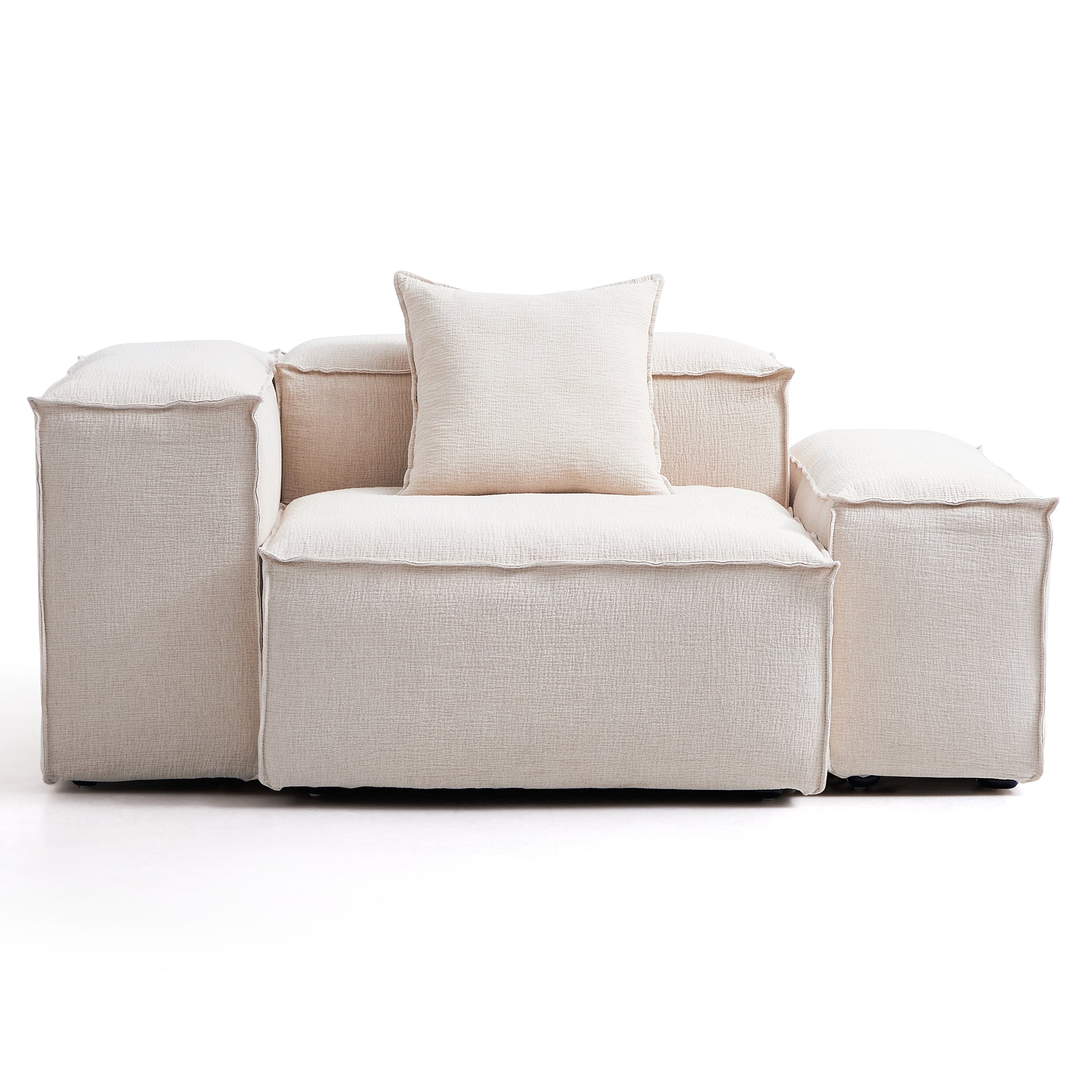 Fauteuil d'appoint modulaire gris Freedom