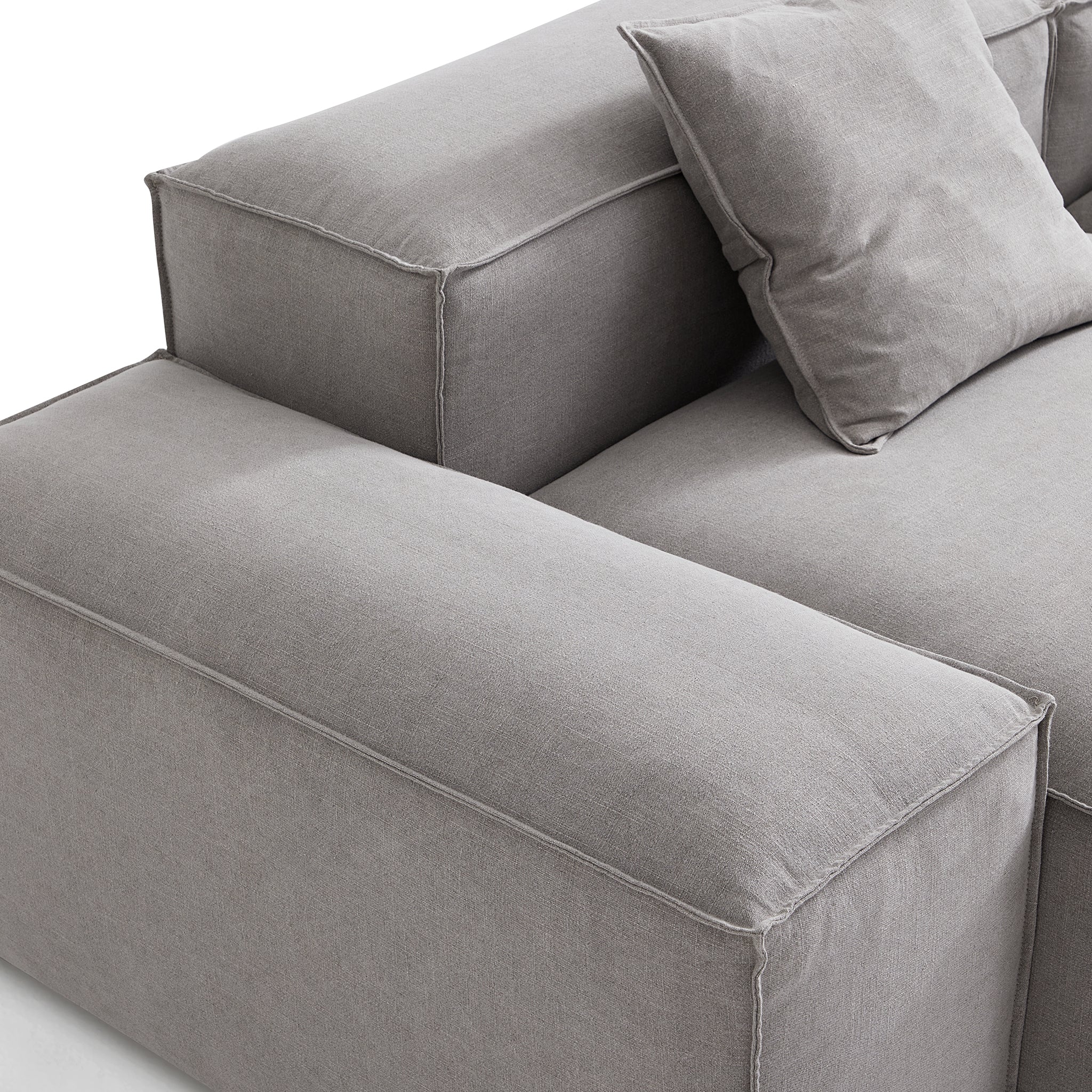 Canapé modulaire Freedom gris neuf avec pouf