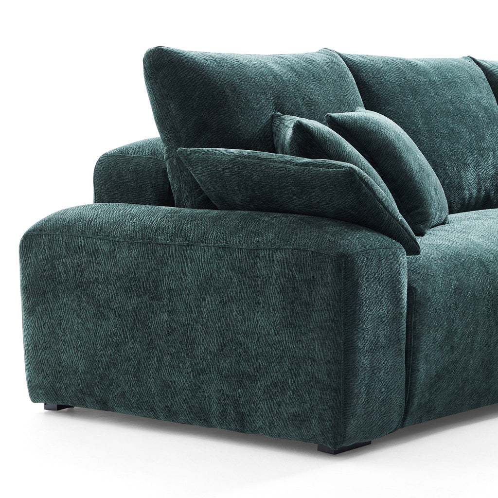 Le canapé et le pouf Empress Green