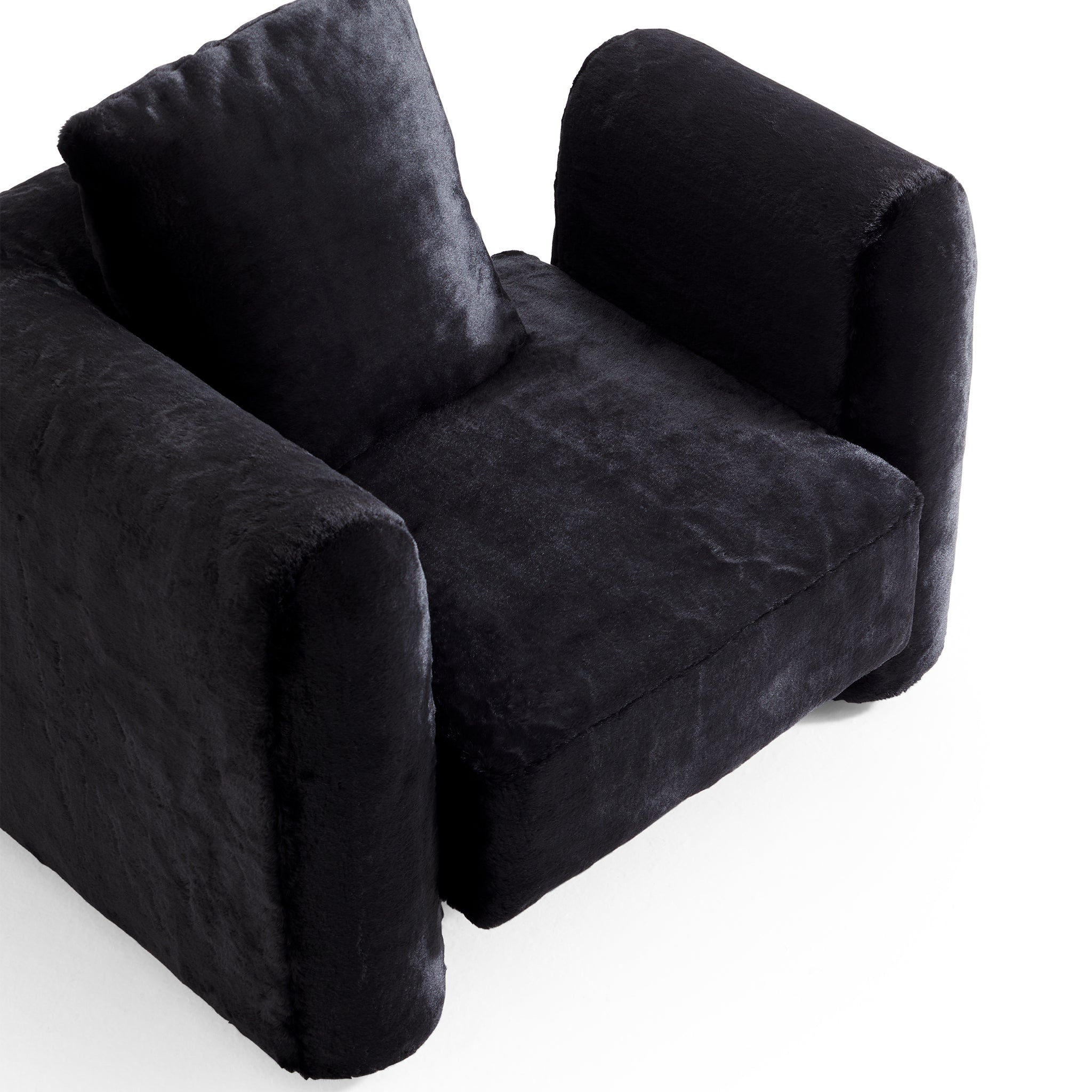 Fauteuil d'appoint en peluche Obsidian