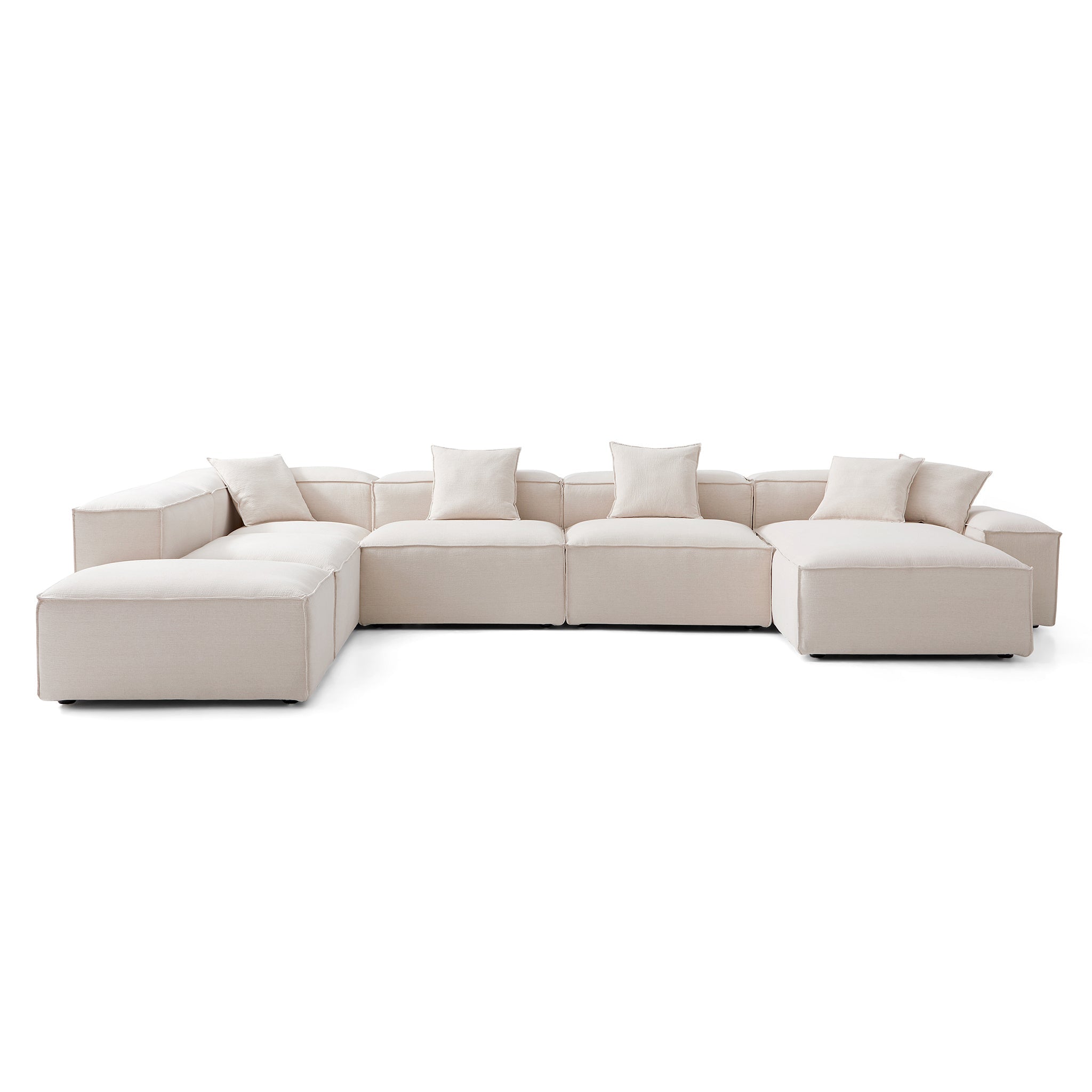 Freedom Modular Khaki Open-End Sectional Sofa
