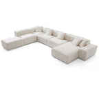 Canapé sectionnel modulaire Freedom beige à extrémité ouverte