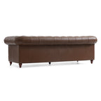 Durango Chesterfield Brown Top Grain Leather Tufted Sofa