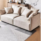 Filippo Khaki Velvet 3-Seater Sofa