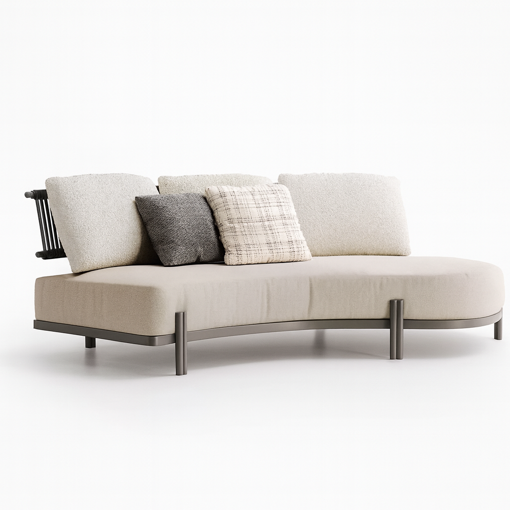 Maui Outdoor Curved Wicker Sectional Sofa Set